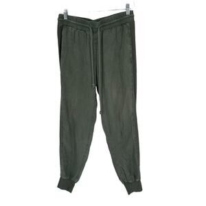 Cloth & Stone Olive Green Tencel Drawstring Cropped Joggers Sz XS